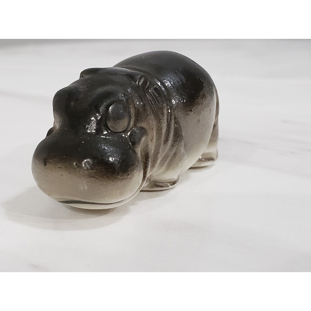 Vintage Miniature Baby Hippo‎ Hippopotamus Ceramic Trinket Mini Decor House - Picture 2 of 5
